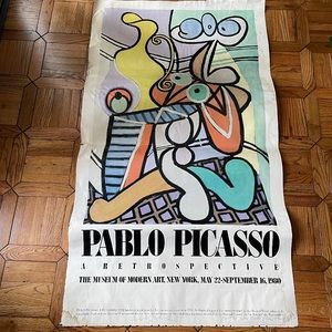 1980 Vintage Pablo Picasso Exhibit poster XXL